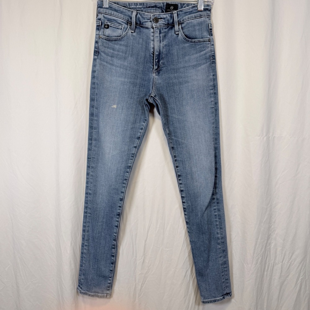 AG Adriano Goldschmied The Farrah Skinny Ankle High-Rise Blue Jeans Size‎ 25